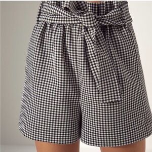 Wilfred High Waist Paper Bag Gingham Shorts